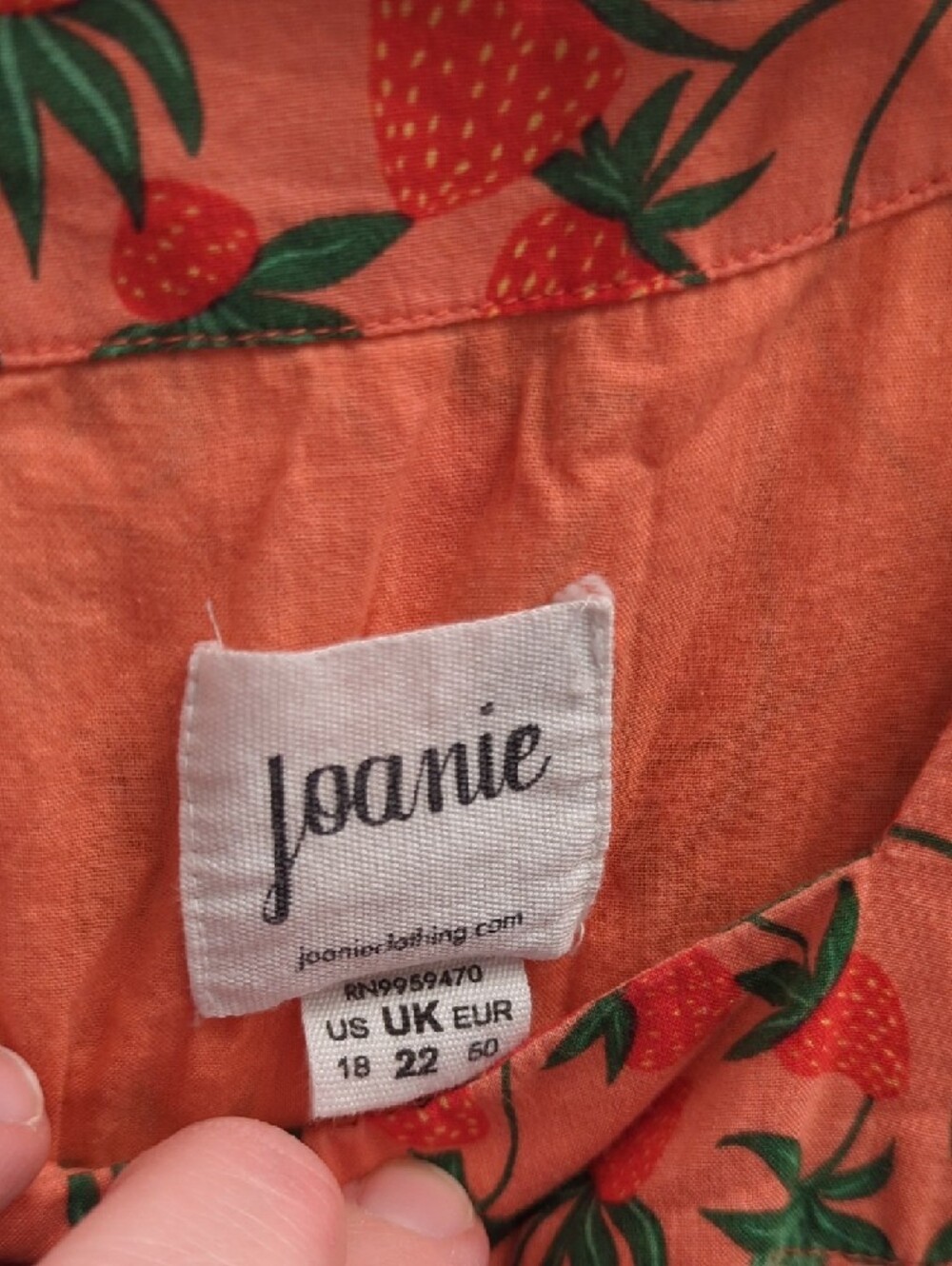 Joanie Women's Square-Neck Dress With Strawberry Print - Picture 2 of 8